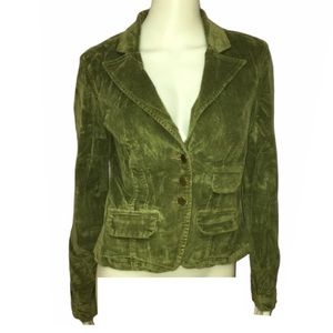 Calvin Klein Green Corduroy Jacket Sz Small